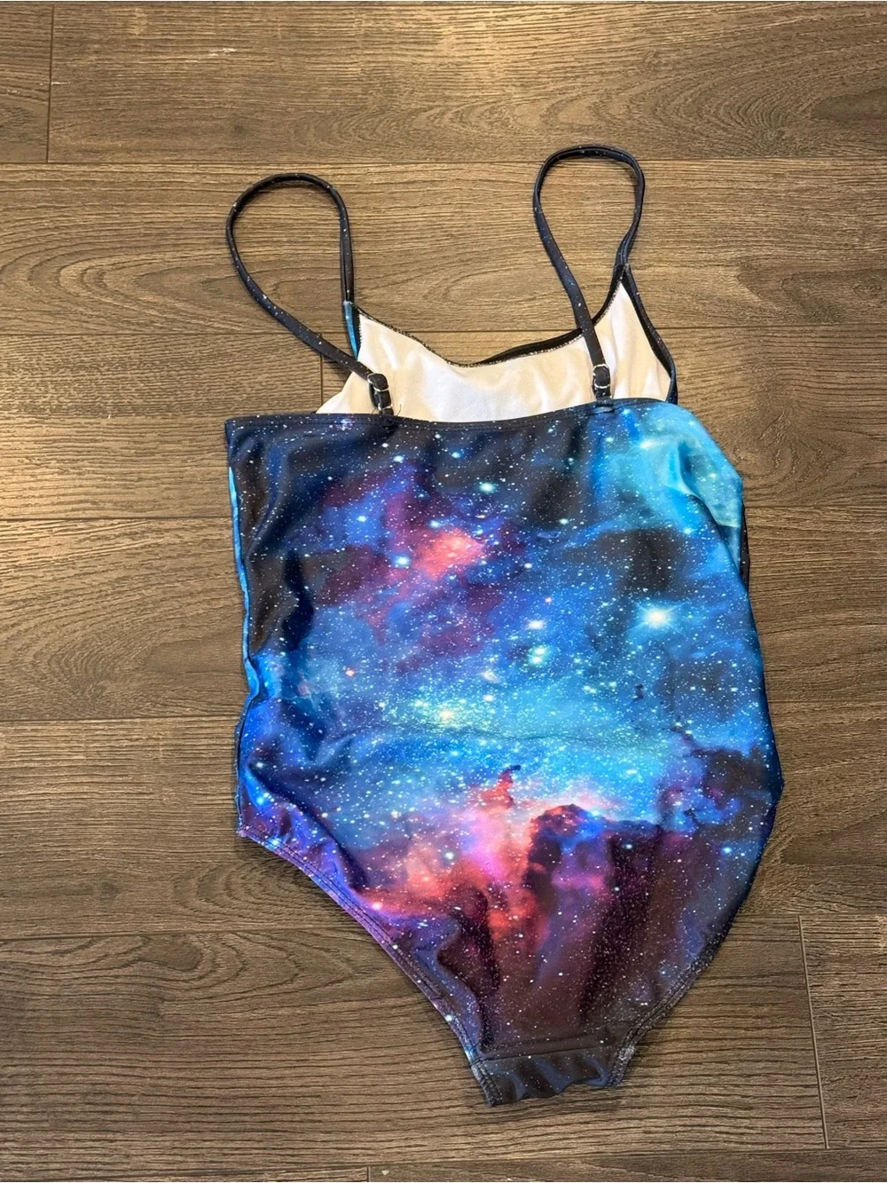 Girls' 10 - 12 Galaxy Print One-Piece Swimsuit - Blue/Purple
